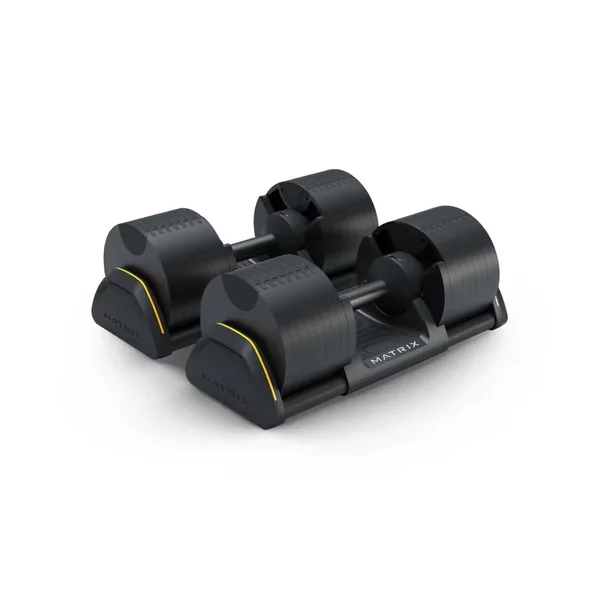 Matrix Fitness DB32, par de mancuernas ajustables de 2 a 32 kg
