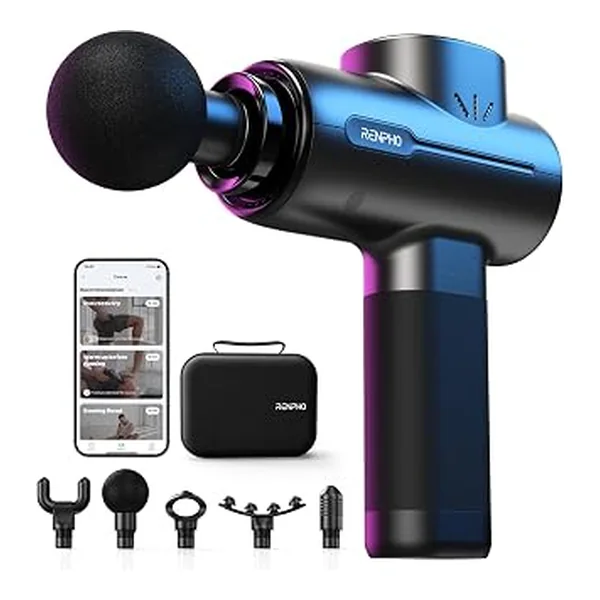 RENPHO Active+ Thermacool, pistola de masaje Bluetooth con app