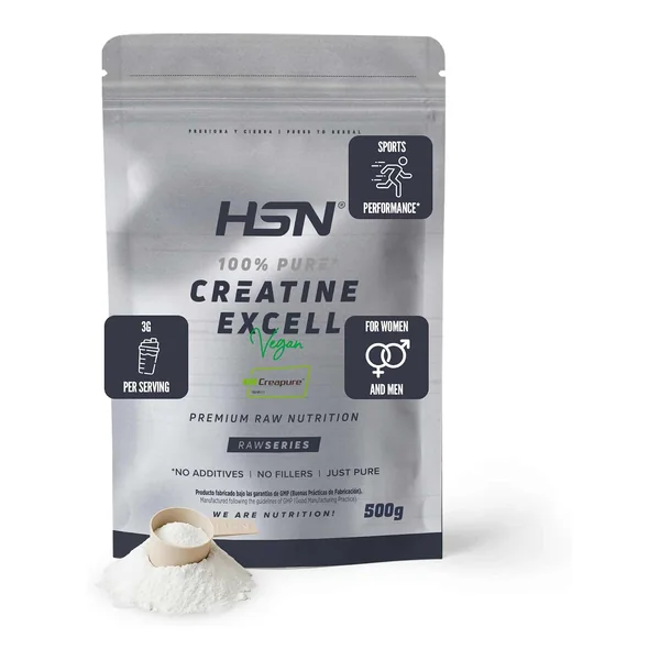 HSN Creatina Excell 100% Creapure®, sin sabor, 500 g